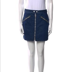 Rag and bone denim skirt with zippers! Perfect condition
